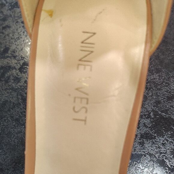 Nine West Tan Braided Strap Heels - Picture 2 of 6